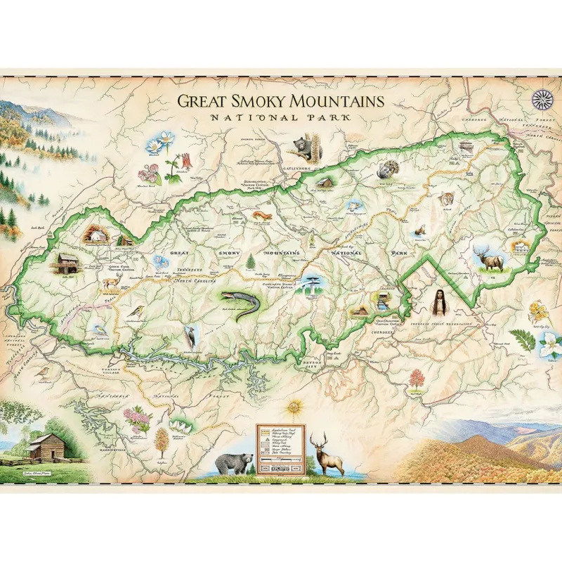 Master Pieces 71703 Xplorer Maps - Great Smoky Mountains Online