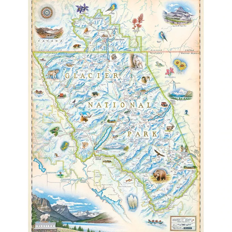 Master Pieces - Xplorer Maps - Glacier - 1000 Piece Jigsaw Puzzle Sale