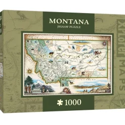 Master Pieces - Xplorer Maps - Montana - 1000 Piece Jigsaw Puzzle New