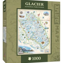 Master Pieces - Xplorer Maps - Glacier - 1000 Piece Jigsaw Puzzle Sale
