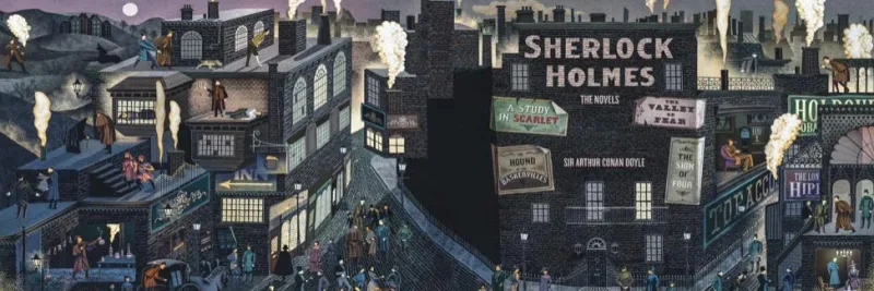 New York Puzzle Company - Sherlock Holmes - 1000 Piece Jigsaw Puzzle Clearance