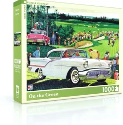 New York Puzzle Company - General Motors - On The Green - 1000 Piece Jigsaw Puzzle Outlet