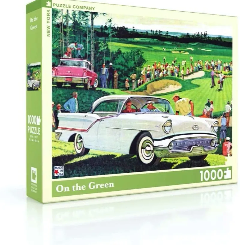 New York Puzzle Company - General Motors - On The Green - 1000 Piece Jigsaw Puzzle Outlet