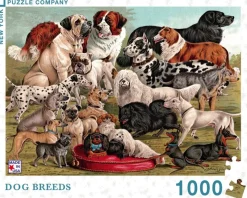 New York Puzzle Company - Dog Breeds - 1000 Piece Jigsaw Puzzle Discount
