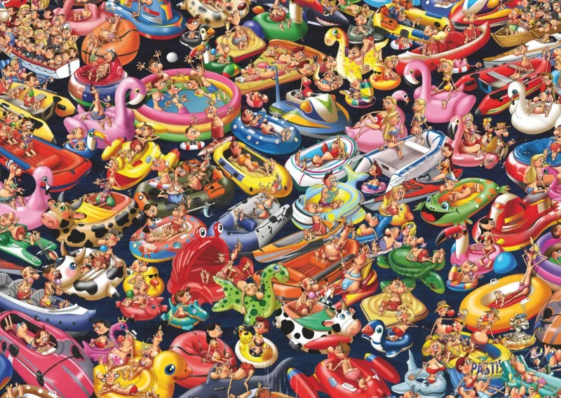 Piatnik - Rubber Dinghies - 1000 Piece Jigsaw Puzzle Discount