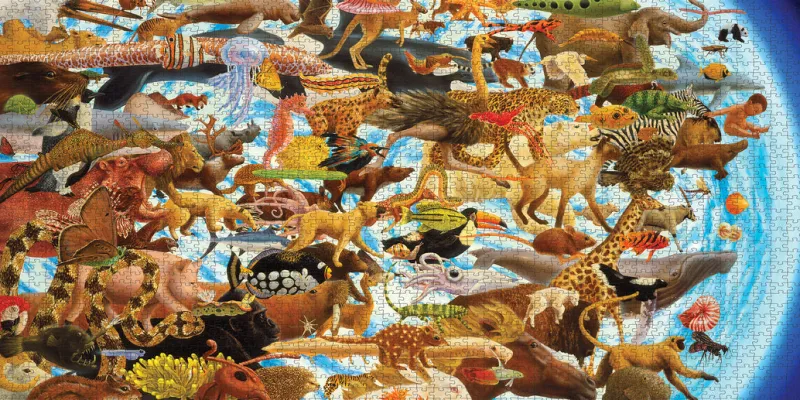 Pomegranate - Charles Lynn Bragg: Space Race - 2000 Piece Jigsaw Puzzle Clearance