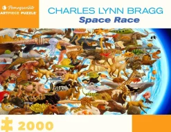 Pomegranate - Charles Lynn Bragg: Space Race - 2000 Piece Jigsaw Puzzle Clearance