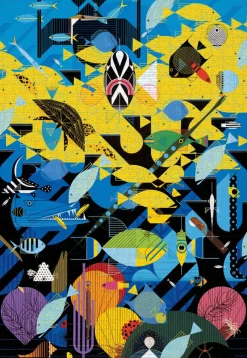 Pomegranate - Charley Harper: The Coral Reef - 1000 Piece Jigsaw Puzzle Best