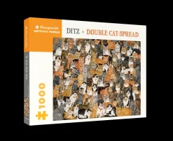 Pomegranate - Ditz: Double Cat-Spread - 1000 Piece Jigsaw Puzzle Fashion