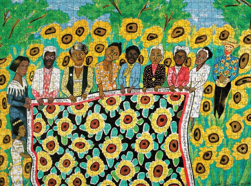Pomegranate - Faith Ringgold: Sunflower Quilting Bee at Arles - 1000 Piece Jigsaw Puzzle Hot