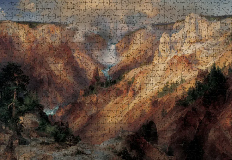 Pomegranate - Thomas Moran: The Grand Canyon of the Yellowstone - 1000 Piece Jigsaw Puzzle Online