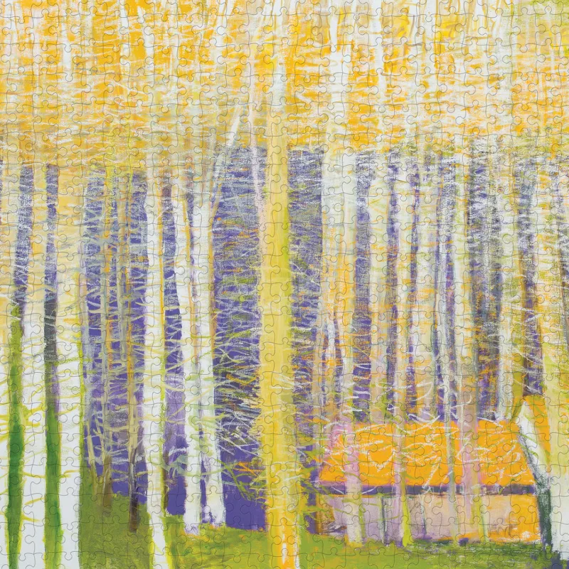 Pomegranate - Wolf Kahn: Among Birches - 500 Piece Jigsaw Puzzle Online