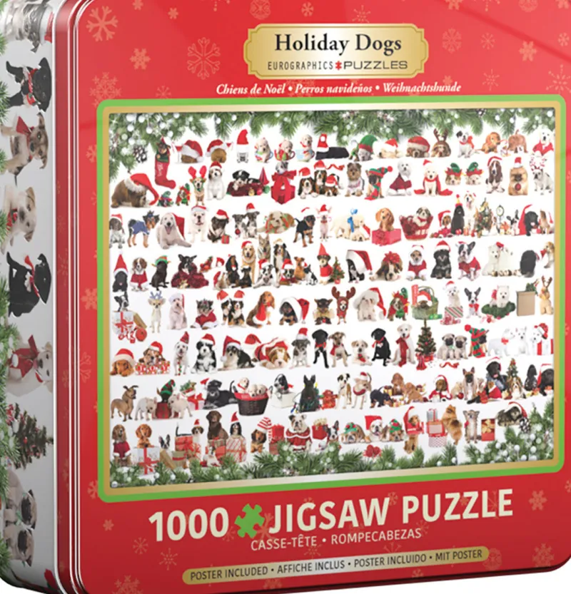 Eurographics ** Pre-Order ** - Holiday Dogs Tin (Special Offer) - 1000 (Tin) pieces Best
