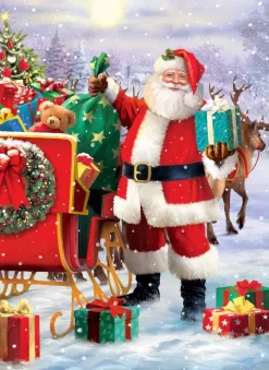 Eurographics ** Pre-Order ** - Santa with Sled by Simon - 1000 Piece Jigsaw Puzzle Hot
