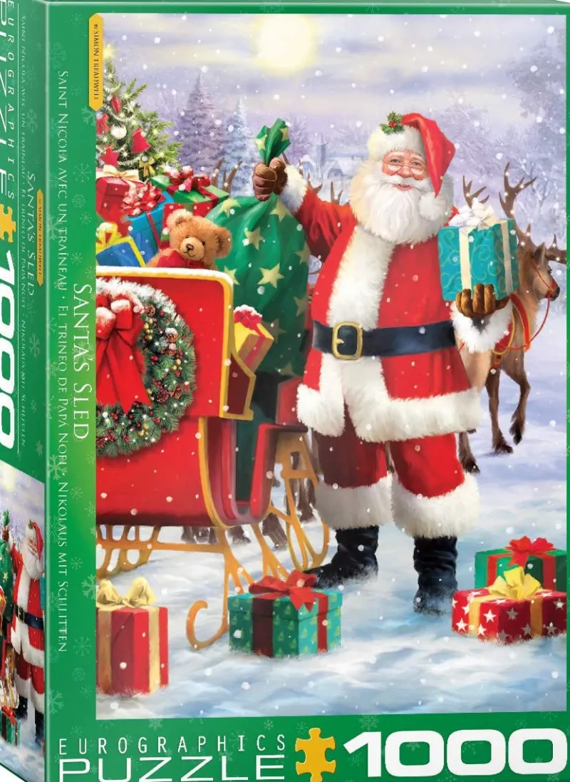Eurographics ** Pre-Order ** - Santa with Sled by Simon - 1000 Piece Jigsaw Puzzle Hot