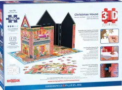 Eurographics *** Pre-Order *** - 3D Christmas House - 1100 Pieces New
