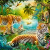 Ravensburger ** Pre-Order ** - Tiger family in Oasis - 500 Piece Outlet