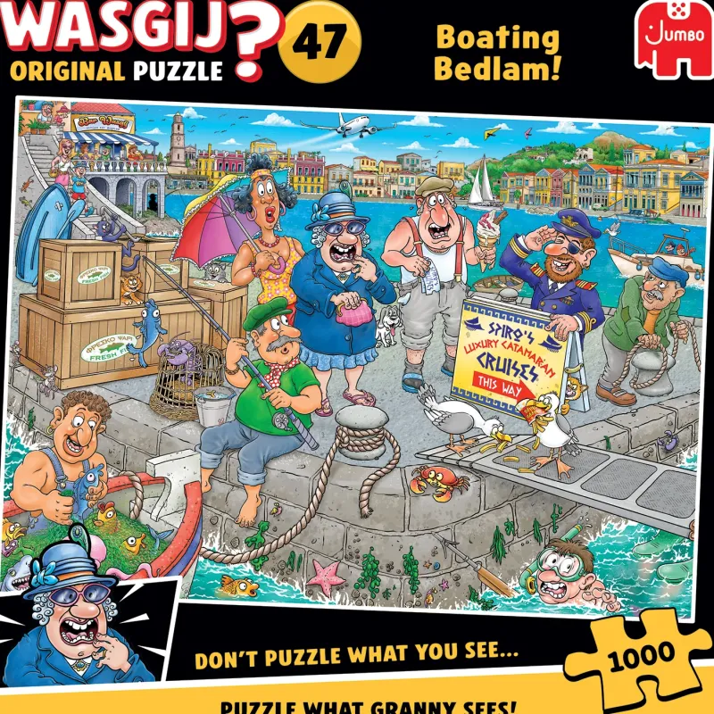 Wasgij ** Pre-Order ** Original 47 - Boating Bedlam! - 1000 Piece Jigsaw Puzzle Hot