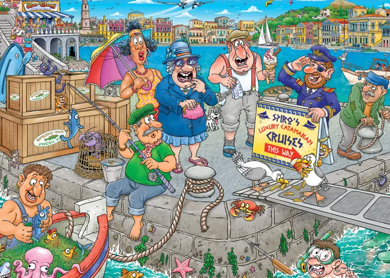 Wasgij ** Pre-Order ** Original 47 - Boating Bedlam! - 1000 Piece Jigsaw Puzzle Hot
