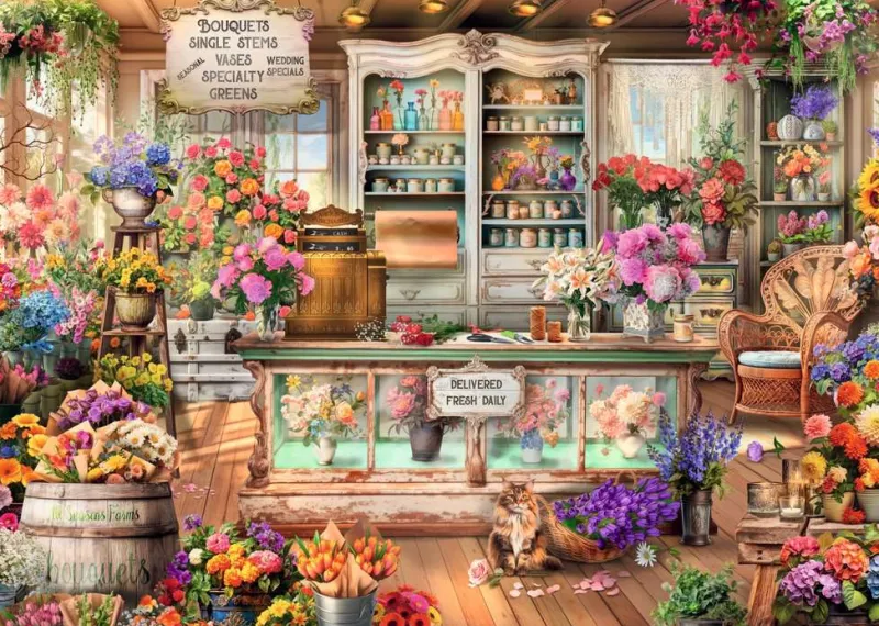 Ravensburger - All Seasons Flower Shop - 1000 Piece Jigsaw Puzzle Outlet