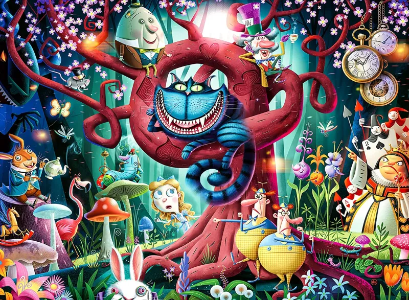 Ravensburger - Almost Everyone is Mad (Alice in Wonderland) - 1000 Piece Jigsaw Puzzle Outlet