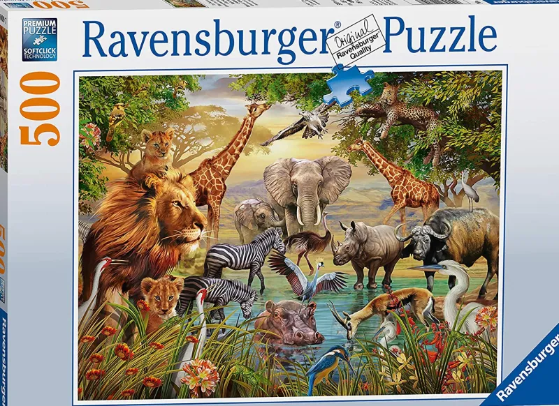 Ravensburger - Animals at the Waterhole - 500 Piece Jigsaw Puzzle New