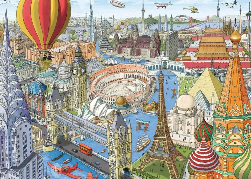 Ravensburger - Around The World In 80 Days - 1000 Piece Jigsaw Puzzle Discount