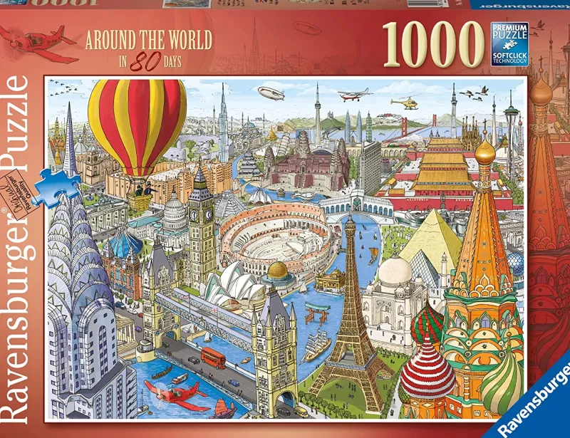 Ravensburger - Around The World In 80 Days - 1000 Piece Jigsaw Puzzle Discount