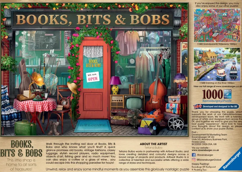 Ravensburger - Books, Bits & Bobs - 1000 Piece Jigsaw Puzzle Outlet