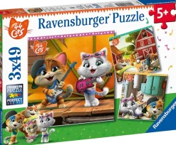 Ravensburger 44 Cats - 3 X 49 Piece Jigsaw Puzzles Sale
