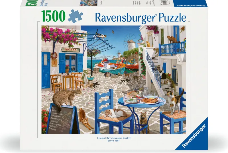 Ravensburger - Cat's of Mykonos - 1500 Piece Jigsaw Puzzle Clearance