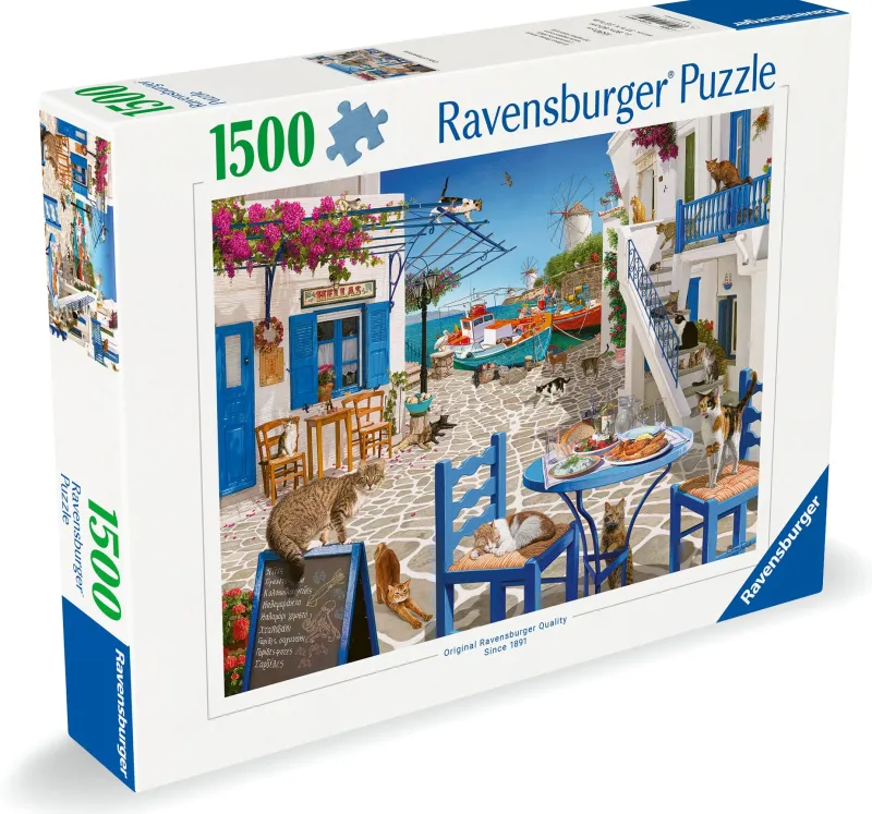 Ravensburger - Cat's of Mykonos - 1500 Piece Jigsaw Puzzle Clearance