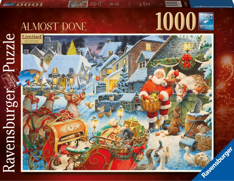 Ravensburger - Christmas Puzzle "Almost Done" Limited Edition No.27 2023 - 1000 Piece Jigsaw Puzzle Best