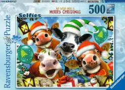 Ravensburger - Christmas Selfies - We Wish Moo a Merry Christmas - 500 Piece Jigsaw Puzzle Hot