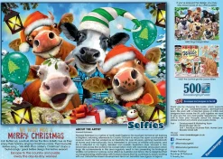 Ravensburger - Christmas Selfies - We Wish Moo a Merry Christmas - 500 Piece Jigsaw Puzzle Hot