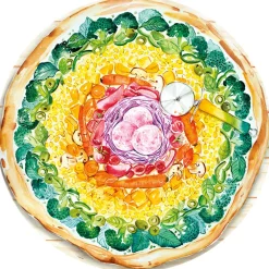 Ravensburger - Circle of Colours - Pizza - 500 Piece Jigsaw Puzzle Online