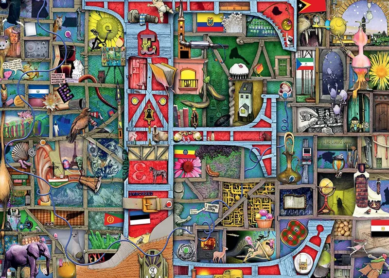 Ravensburger - Colin Thompson - Awesome Alphabet "E" - 1000 Piece Jigsaw Puzzle Sale