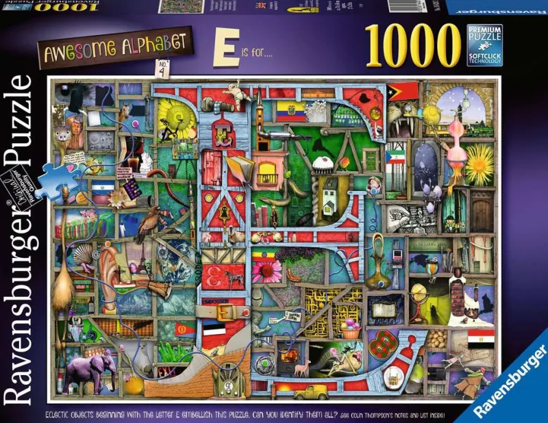Ravensburger - Colin Thompson - Awesome Alphabet "E" - 1000 Piece Jigsaw Puzzle Sale
