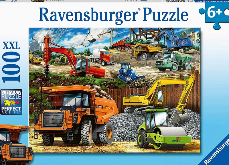 Ravensburger - Construction Vehicles - 100 XXL Piece Jigsaw Puzzle New