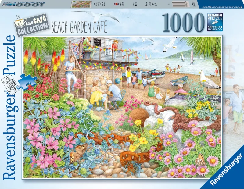 Ravensburger - Cosy Café No.1, Beach Garden Café - 1000 Piece Jigsaw Puzzle Fashion