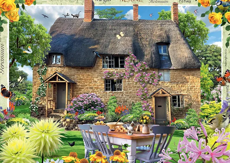 Ravensburger - Country Cottage Collection - Baker's Cottage - 1000 Piece Jigsaw Puzzle Sale
