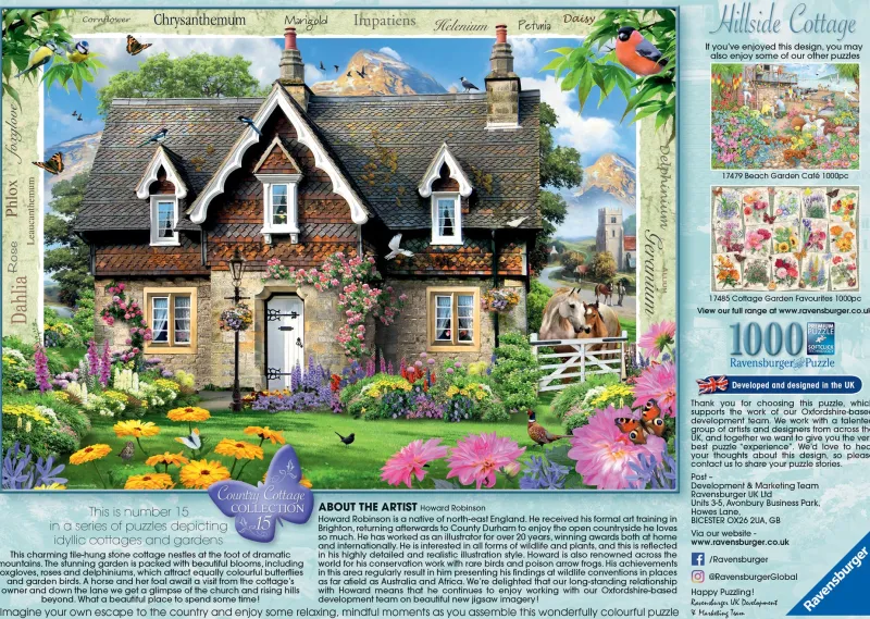 Ravensburger - Country Cottage No.15 - Hillside Cottage - 1000 Piece Jigsaw Puzzle Online