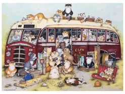 Ravensburger - Crazy Cats - Vintage Bus - 500 Piece Jigsaw Puzzle Fashion