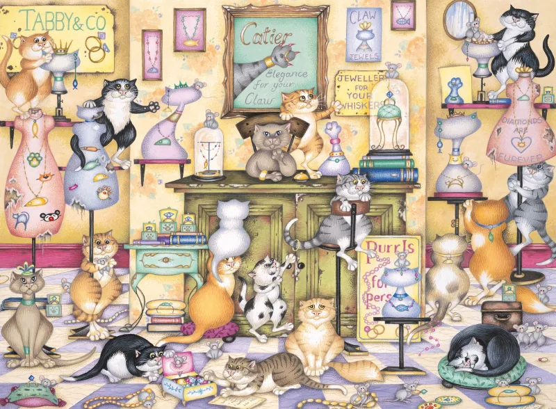 Ravensburger - Crazy Cats Tabby & Co - 500 Piece Clearance