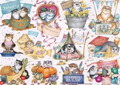 Ravensburger - Crazy Cats - A Cat's Year - 1000 Piece Sale