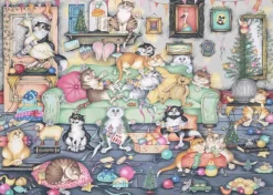 Ravensburger - Crazy Cats Vintage No. 16 – Christmas Crackers - 1000 Piece Jigsaw Puzzle Fashion