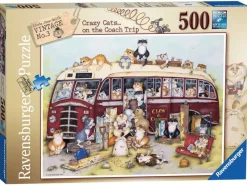 Ravensburger - Crazy Cats - Vintage Bus - 500 Piece Jigsaw Puzzle Fashion