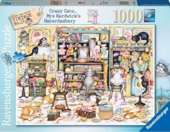 Ravensburger - Crazy Cats - Mrs Hardwick's Haberdashery - 1000 Piece Jigsaw Puzzle New