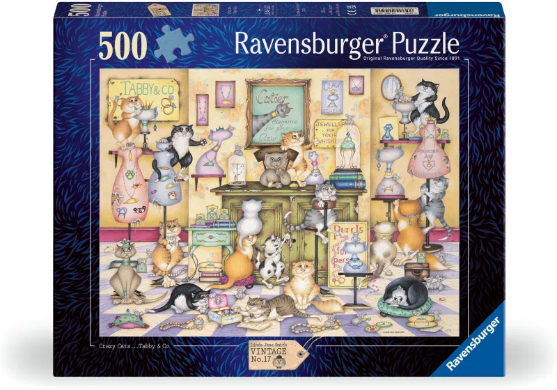 Ravensburger - Crazy Cats Tabby & Co - 500 Piece Clearance