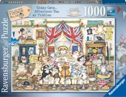 Ravensburger - Crazy Cats, Afternoon at Tiddles - 1000 Piece Jigsaw Puzzle Outlet